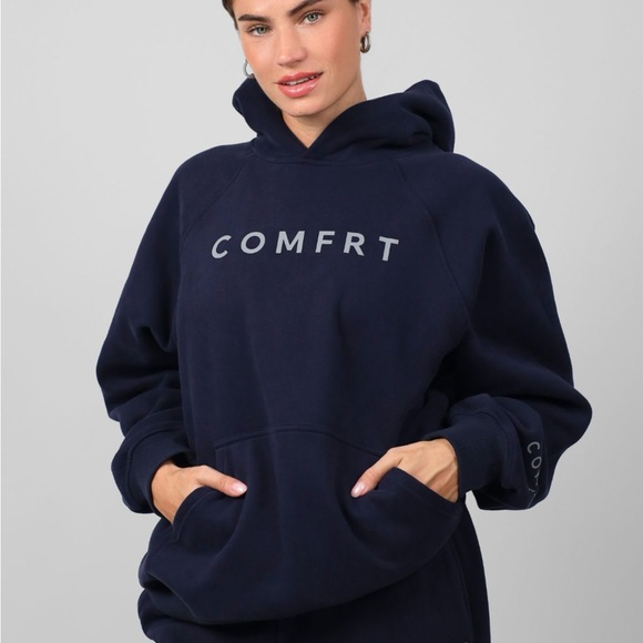 Comfrt Tranquil  Navy Hoodie In Size XL Unisex - Picture 2 of 3